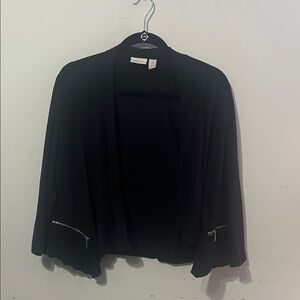 Chico's Black Blazer with Zipper Accents Women's size 2